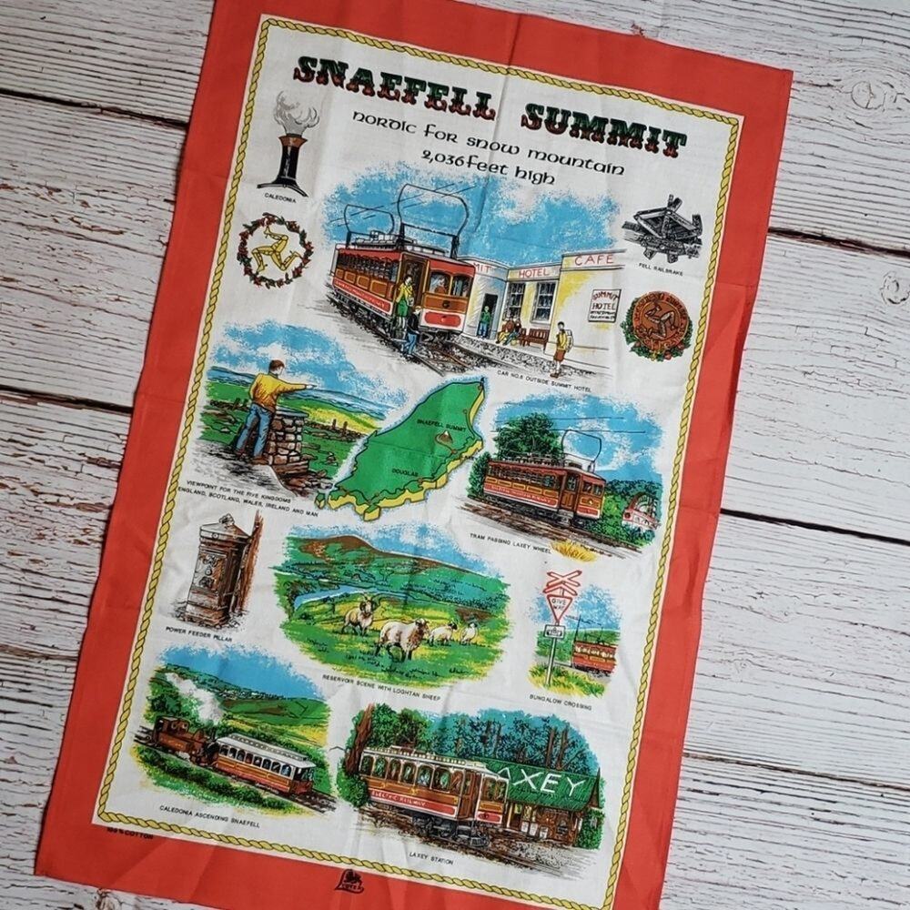 Vintage Snaefell Summit Wall Hanging, 19x30